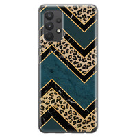 Leuke Telefoonhoesjes Samsung Galaxy A32 4G siliconen hoesje - Luipaard zigzag