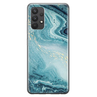 Leuke Telefoonhoesjes Samsung Galaxy A32 4G siliconen hoesje - Marmer blauw