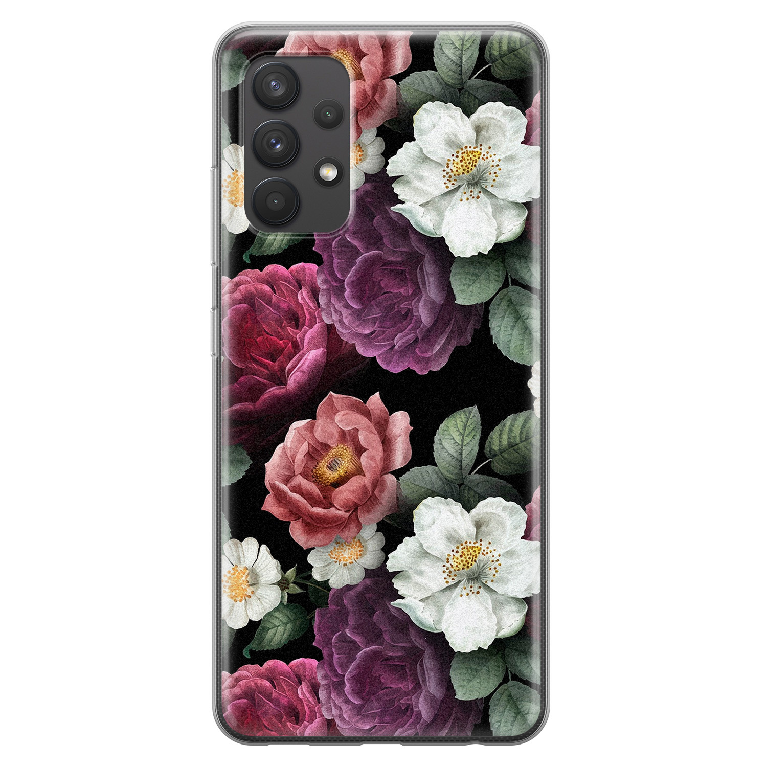 Leuke Telefoonhoesjes Samsung Galaxy A32 4G siliconen hoesje - Bloemenliefde