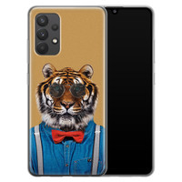 Leuke Telefoonhoesjes Samsung Galaxy A32 4G siliconen hoesje - Tijger hipster