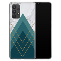 Leuke Telefoonhoesjes Samsung Galaxy A32 4G siliconen hoesje - Geometrisch blauw