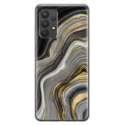 Leuke Telefoonhoesjes Samsung Galaxy A32 4G siliconen hoesje - Golden agate