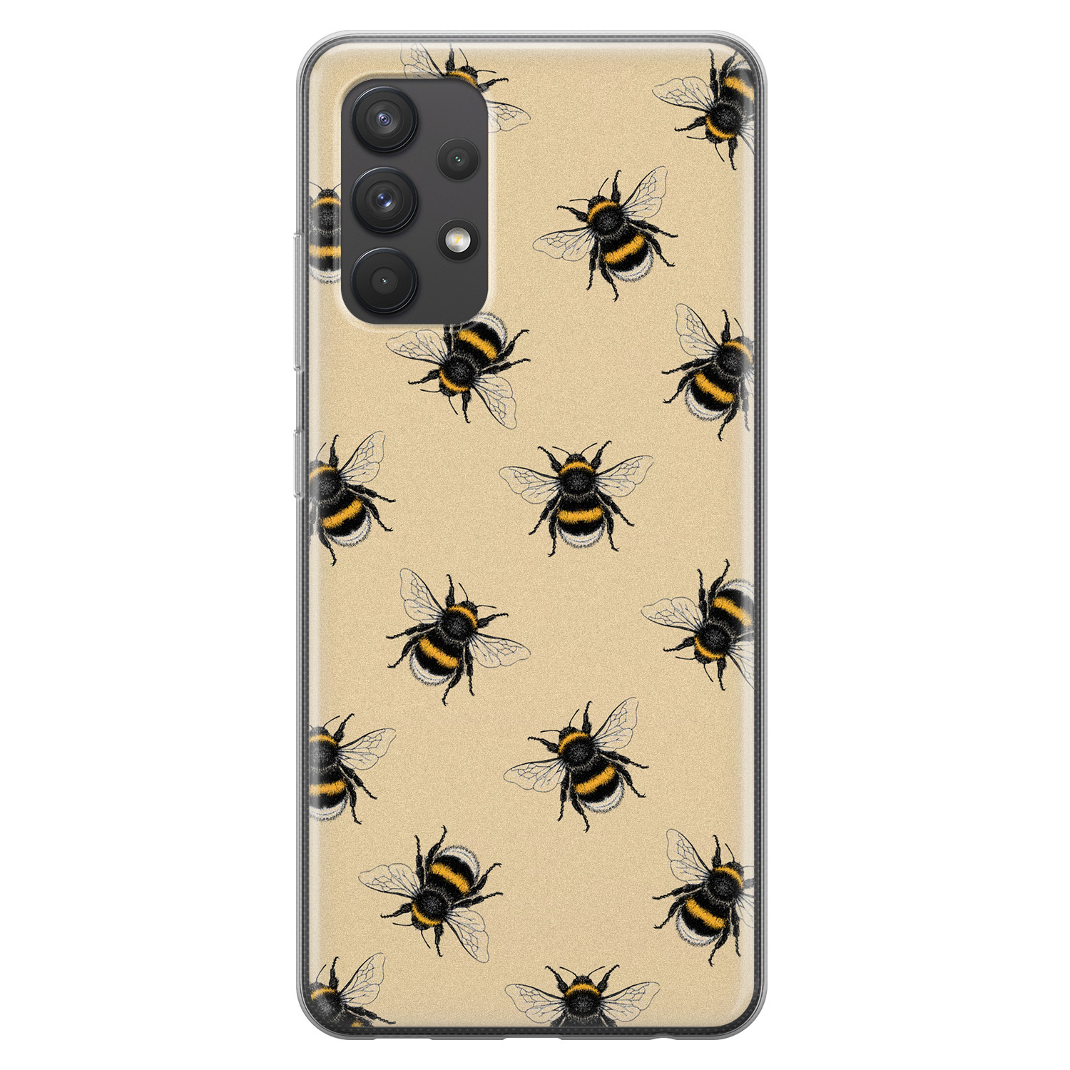 Leuke Telefoonhoesjes Samsung Galaxy A32 4G siliconen hoesje - Bee happy