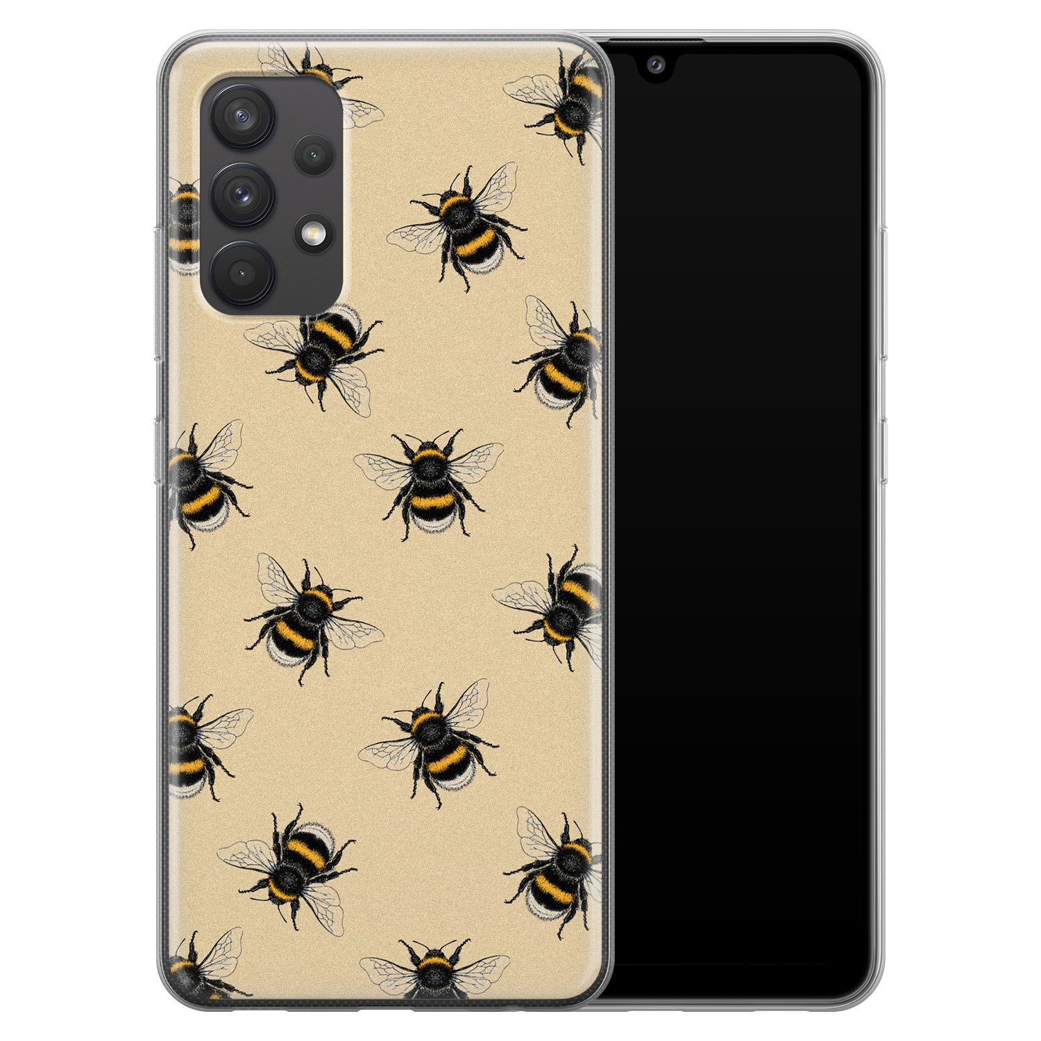 Leuke Telefoonhoesjes Samsung Galaxy A32 4G siliconen hoesje - Bee happy