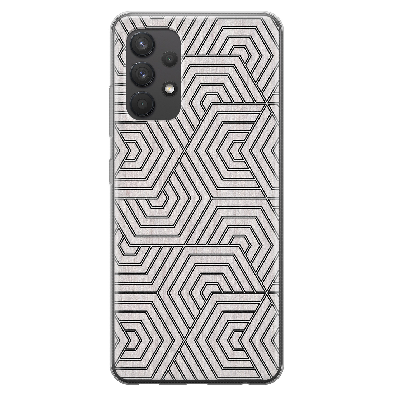 Leuke Telefoonhoesjes Samsung Galaxy A32 4G siliconen hoesje - Geometrisch