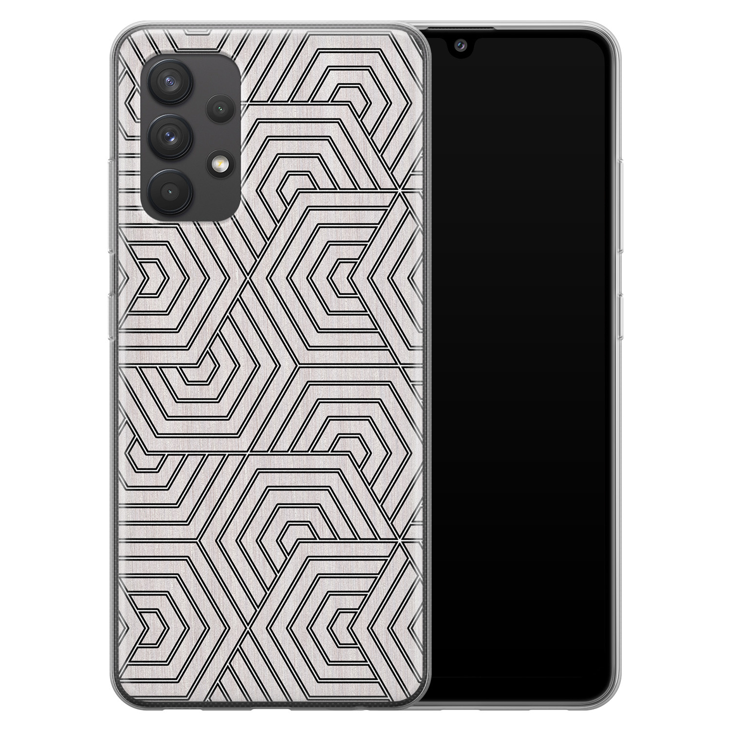 Leuke Telefoonhoesjes Samsung Galaxy A32 4G siliconen hoesje - Geometrisch