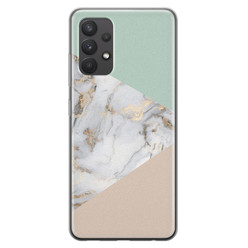 Leuke Telefoonhoesjes Samsung Galaxy A32 4G siliconen hoesje - Marmer pastel mix