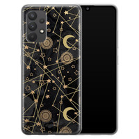 Leuke Telefoonhoesjes Samsung Galaxy A32 4G siliconen hoesje - Sun, moon, stars