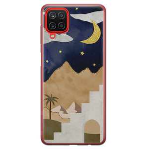 Leuke Telefoonhoesjes Samsung Galaxy A12 siliconen hoesje - Desert night