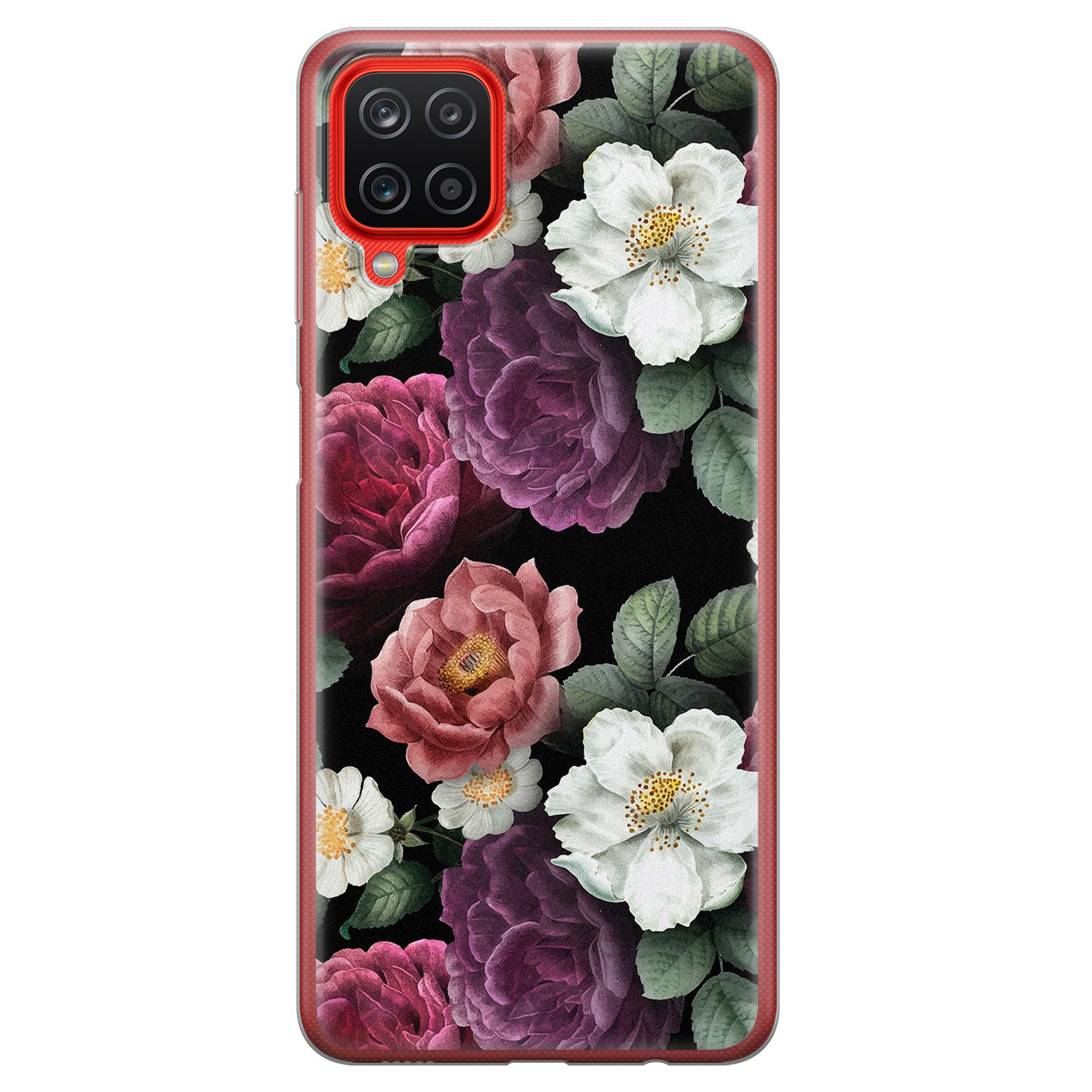 Leuke Telefoonhoesjes Samsung Galaxy A12 siliconen hoesje - Bloemenliefde