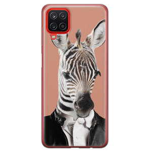 Leuke Telefoonhoesjes Samsung Galaxy A12 siliconen hoesje - Baby zebra