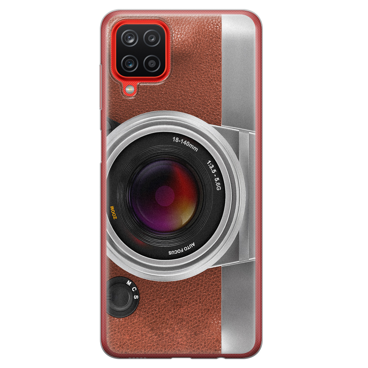 Leuke Telefoonhoesjes Samsung Galaxy A12 siliconen hoesje - Vintage camera