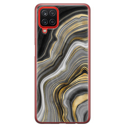 Leuke Telefoonhoesjes Samsung Galaxy A12 siliconen hoesje - Golden agate