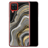 Leuke Telefoonhoesjes Samsung Galaxy A12 siliconen hoesje - Golden agate