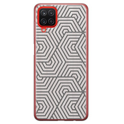 Leuke Telefoonhoesjes Samsung Galaxy A12 siliconen hoesje - Geometrisch