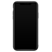 Leuke Telefoonhoesjes iPhone 11 glazen hardcase - Marmer kobaltblauw