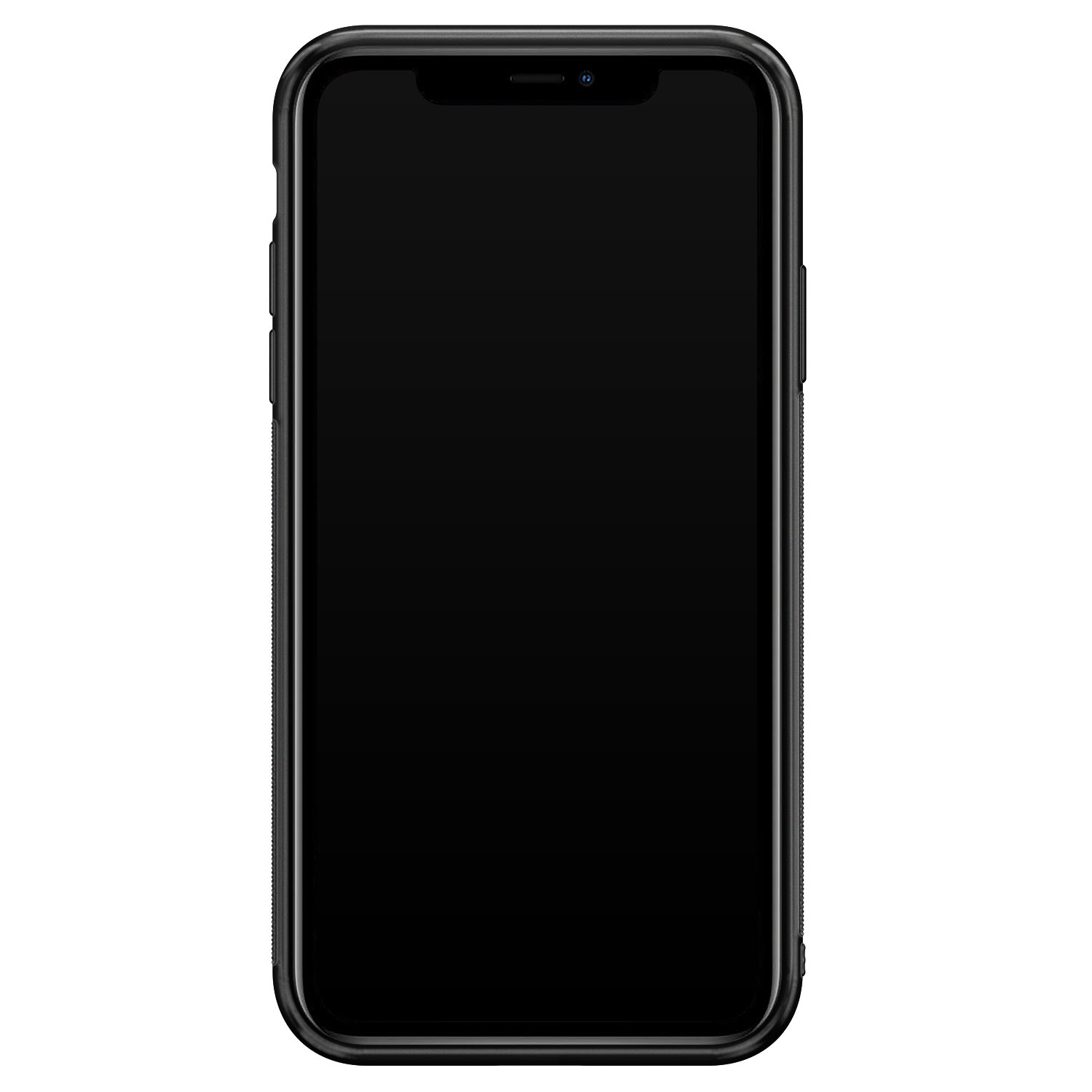 Leuke Telefoonhoesjes iPhone 11 glazen hardcase - Marmer zwart bruin
