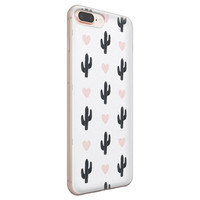 Leuke Telefoonhoesjes iPhone 8 Plus/7 Plus siliconen hoesje - Cactus love