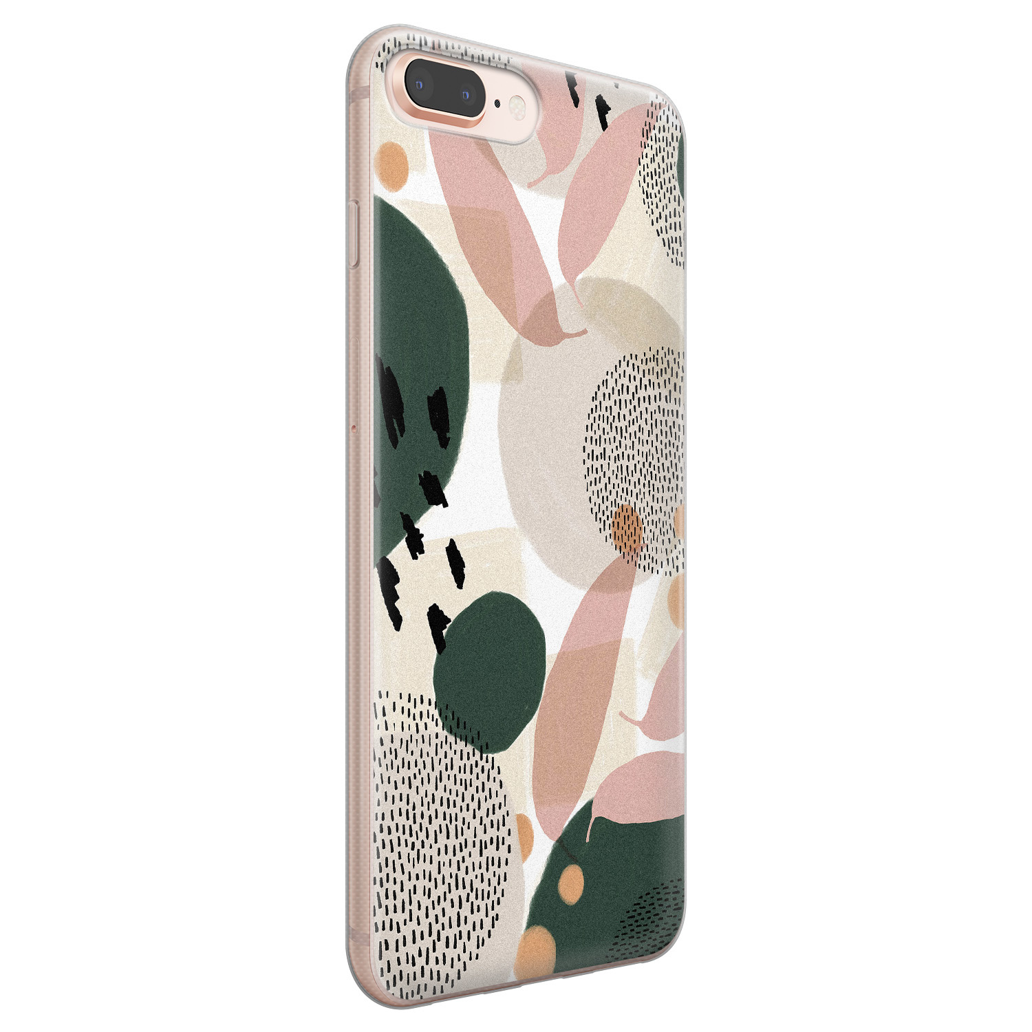 Leuke Telefoonhoesjes iPhone 8 Plus/7 Plus siliconen hoesje - Abstract print