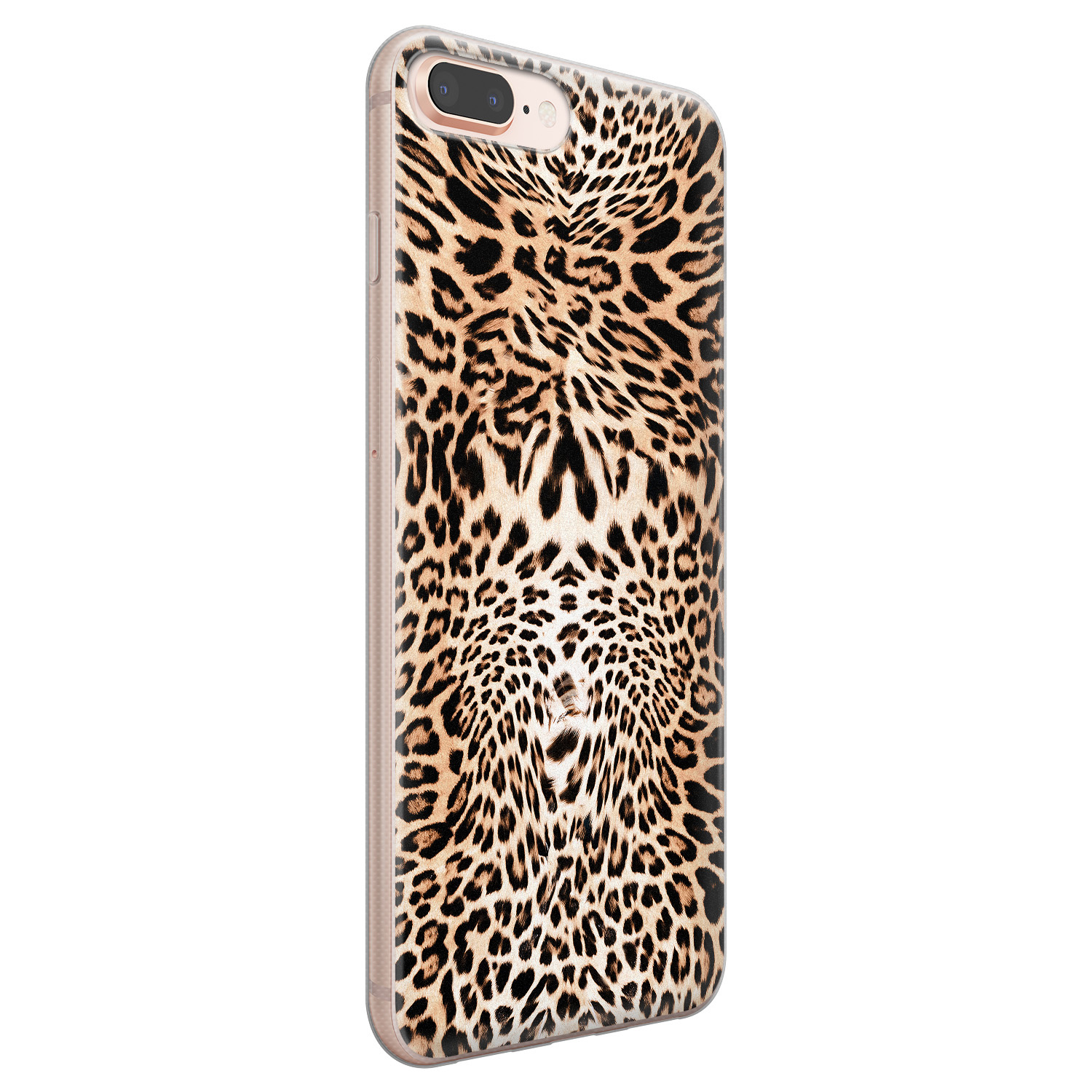 Leuke Telefoonhoesjes iPhone 8 Plus/7 Plus siliconen hoesje - Wild animal