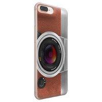 Leuke Telefoonhoesjes iPhone 8 Plus/7 Plus siliconen hoesje - Vintage camera