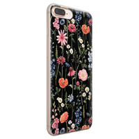 Leuke Telefoonhoesjes iPhone 8 Plus/7 Plus siliconen hoesje - Dark flowers