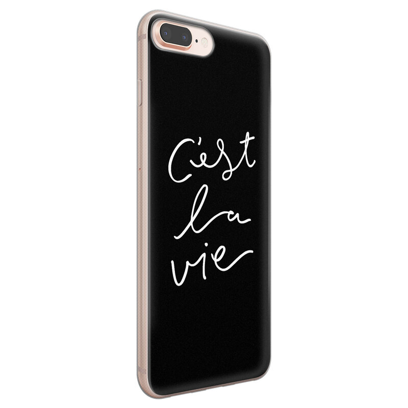 Leuke Telefoonhoesjes iPhone 8 Plus/7 Plus siliconen hoesje - C'est la vie