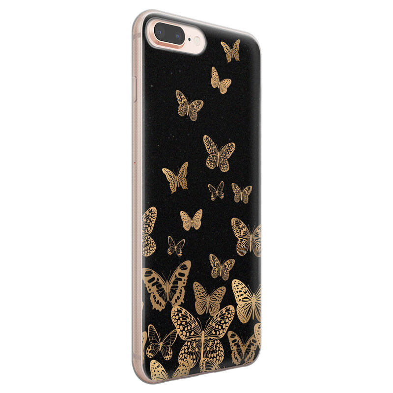Leuke Telefoonhoesjes iPhone 8 Plus/7 Plus siliconen hoesje - Vlinders