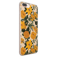 Leuke Telefoonhoesjes iPhone 8 Plus/7 Plus siliconen hoesje - Retro flowers