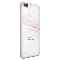 Leuke Telefoonhoesjes iPhone 8 Plus/7 Plus siliconen hoesje - Today I choose joy