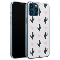 Leuke Telefoonhoesjes iPhone 12 Pro siliconen hoesje - Cactus love