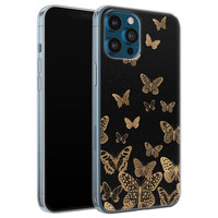 Leuke Telefoonhoesjes iPhone 12 Pro siliconen hoesje - Sun, moon, stars