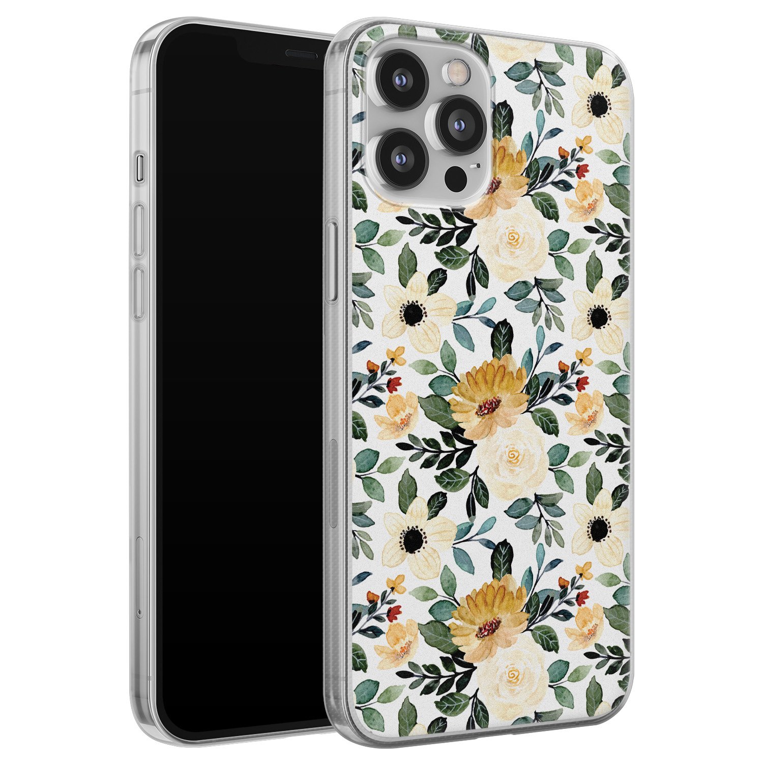 Leuke Telefoonhoesjes iPhone 12 Pro Max siliconen hoesje - Lovely flower