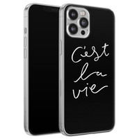 Leuke Telefoonhoesjes iPhone 12 Pro Max siliconen hoesje - C'est la vie