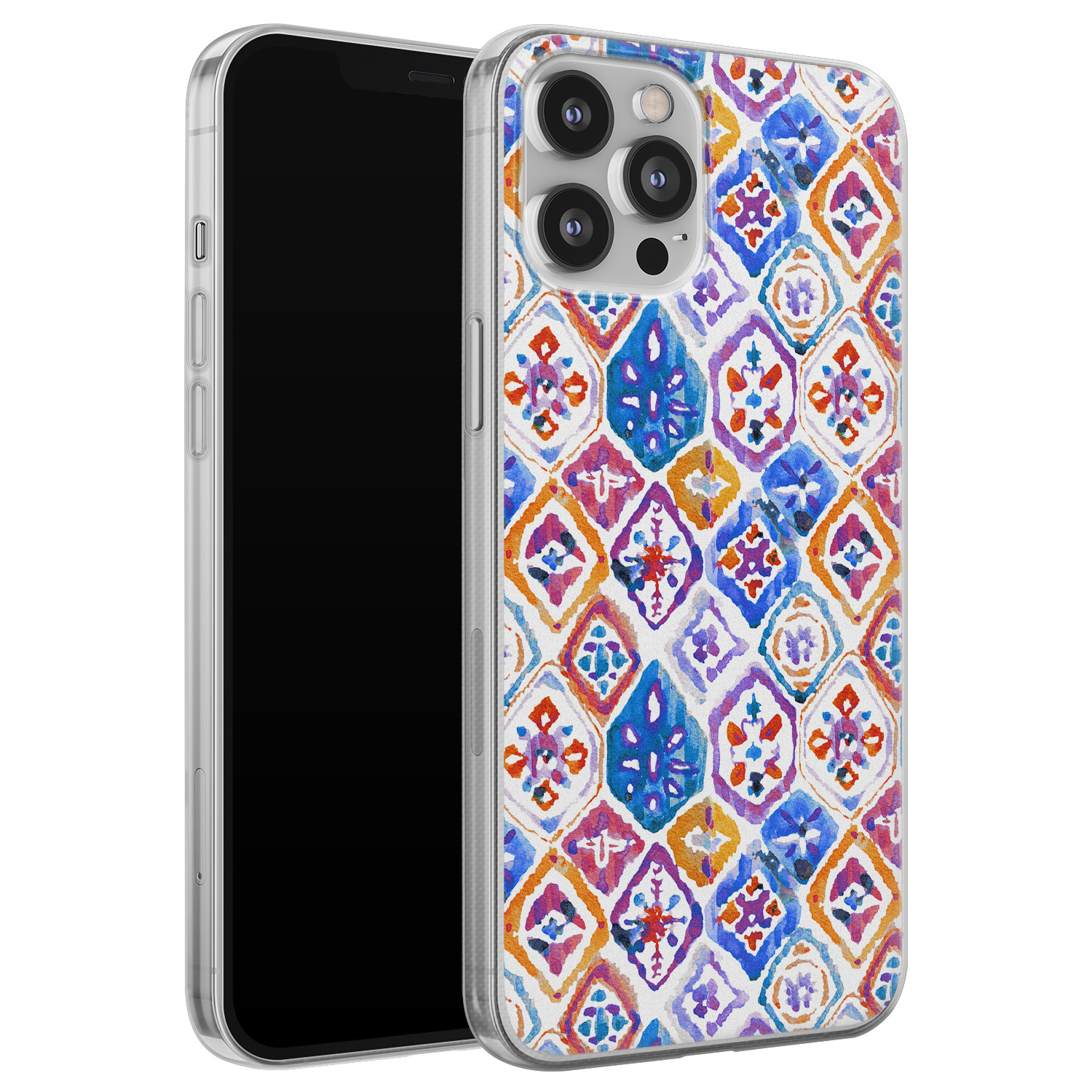 Leuke Telefoonhoesjes iPhone 12 Pro Max siliconen hoesje - Boho vibe