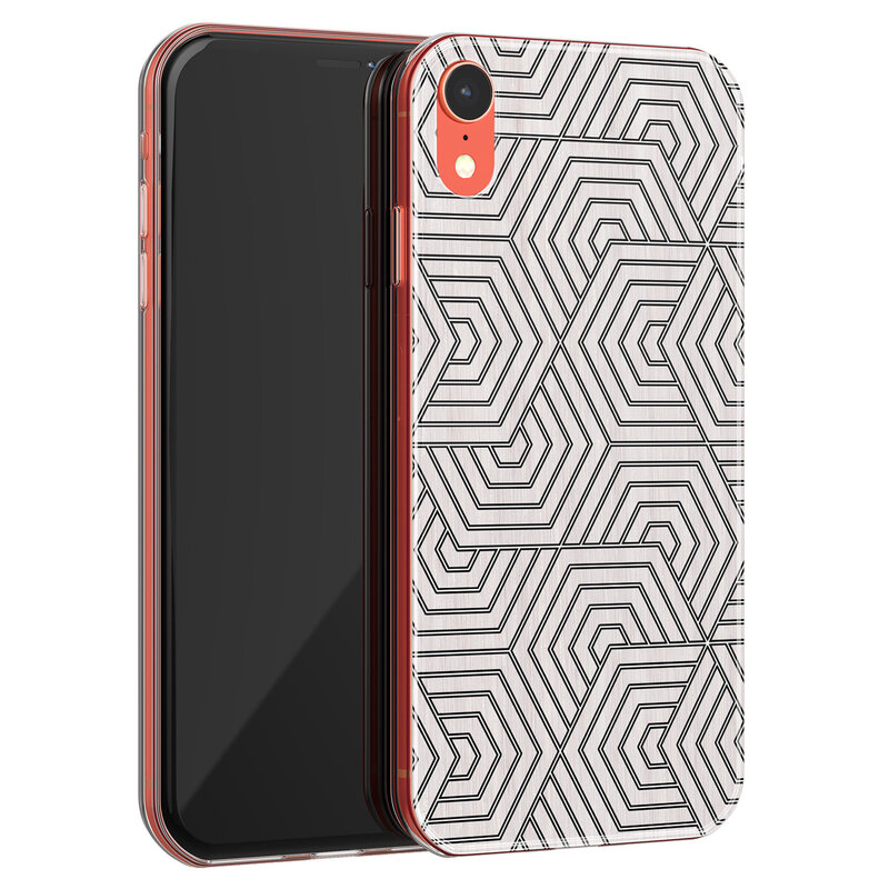 Leuke Telefoonhoesjes iPhone XR siliconen hoesje - Geometrisch