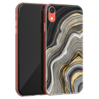 Leuke Telefoonhoesjes iPhone XR siliconen hoesje - Golden agate