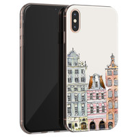 Leuke Telefoonhoesjes iPhone X/XS siliconen hoesje - Grachtenpandjes