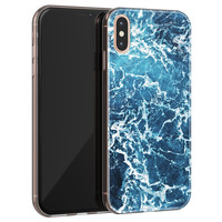 Leuke Telefoonhoesjes iPhone X/XS siliconen hoesje - Ocean blue