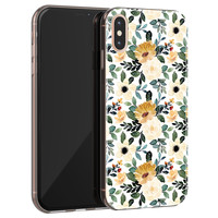 Leuke Telefoonhoesjes iPhone X/XS siliconen hoesje - Lovely flower