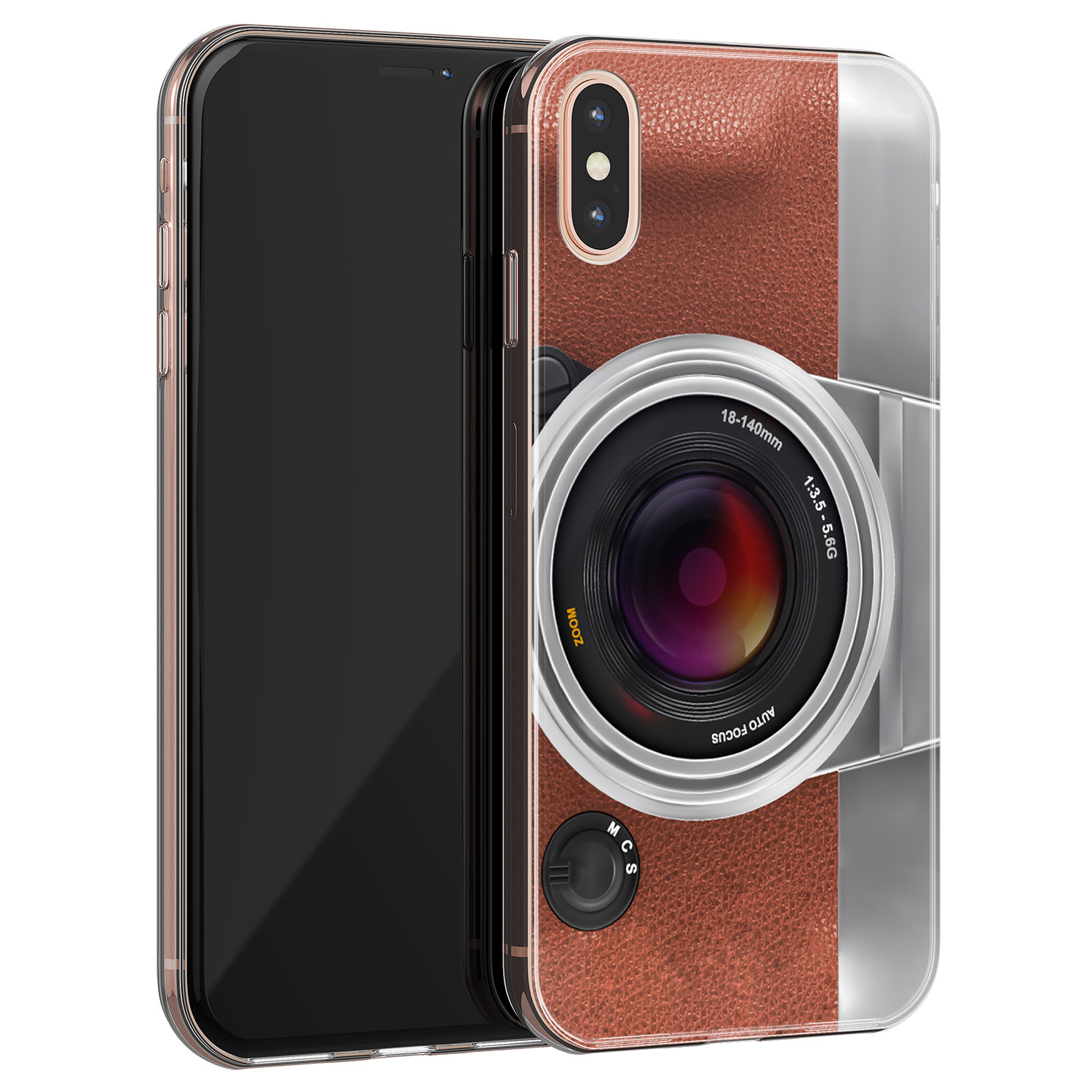 Leuke Telefoonhoesjes iPhone X/XS siliconen hoesje - Vintage camera