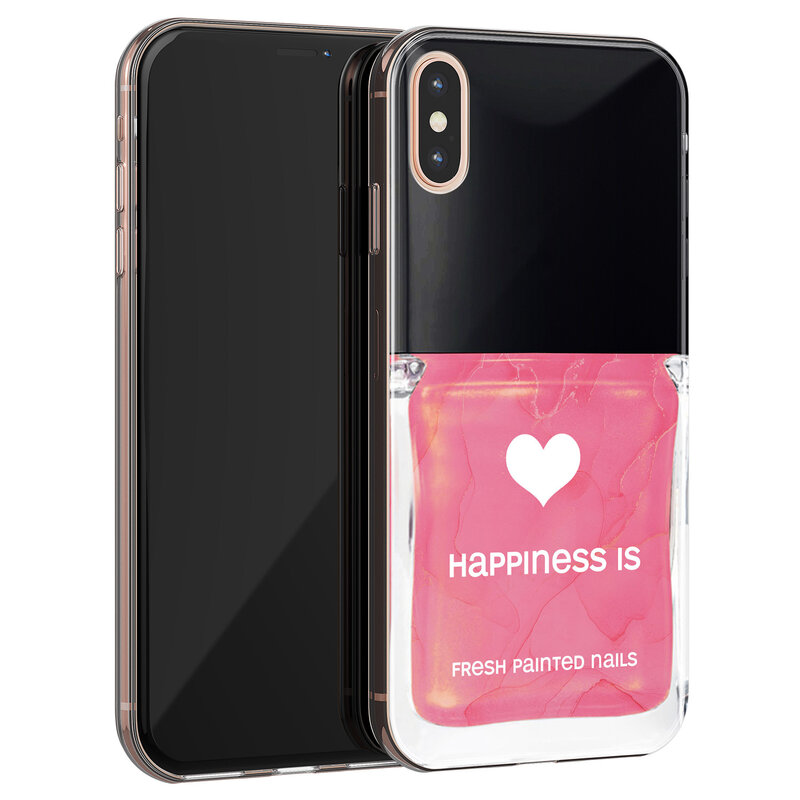 Leuke Telefoonhoesjes iPhone X/XS siliconen hoesje - Nagellak