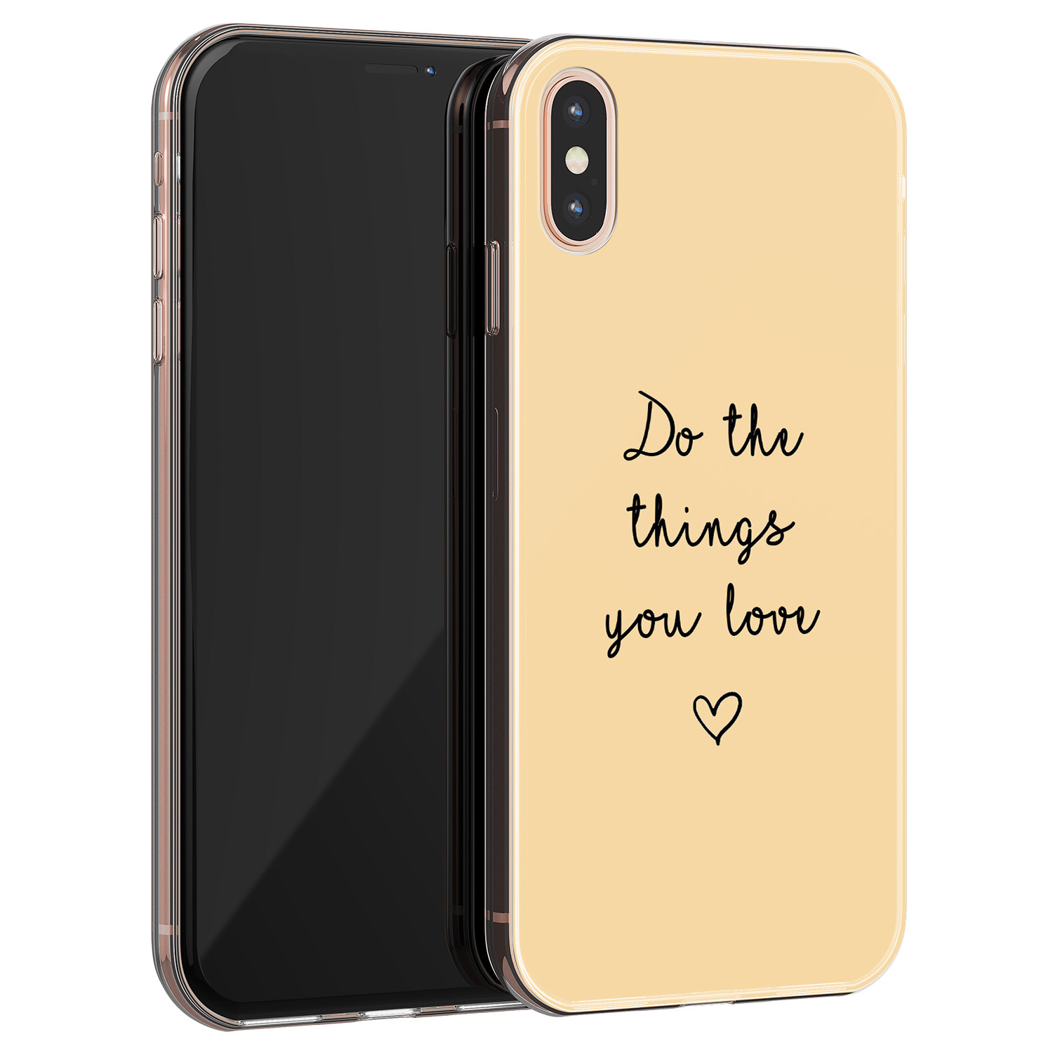 Leuke Telefoonhoesjes iPhone X/XS siliconen hoesje - Do the things you love