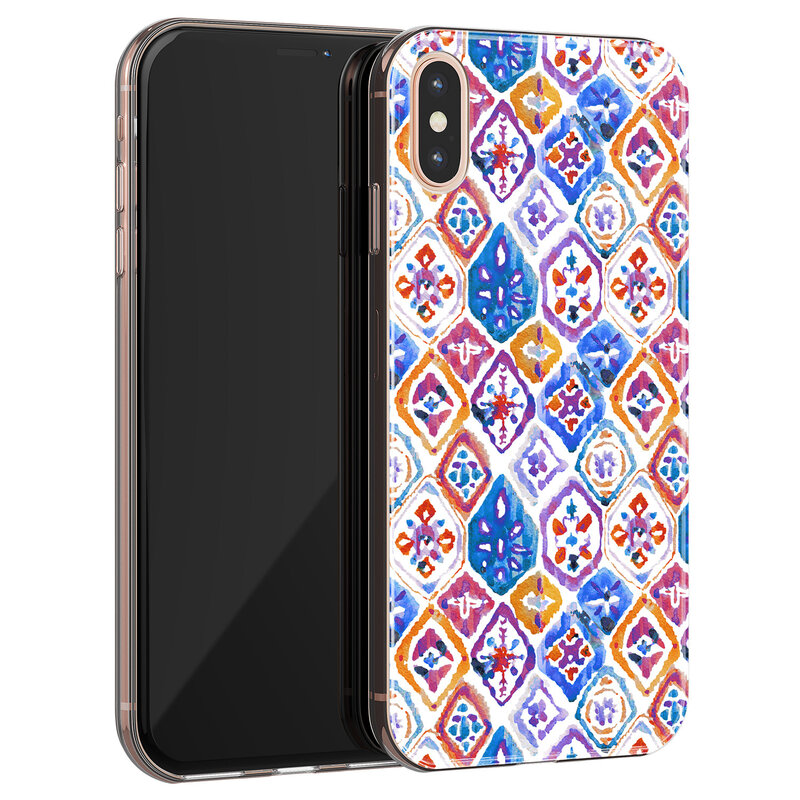 Leuke Telefoonhoesjes iPhone X/XS siliconen hoesje - Boho vibe