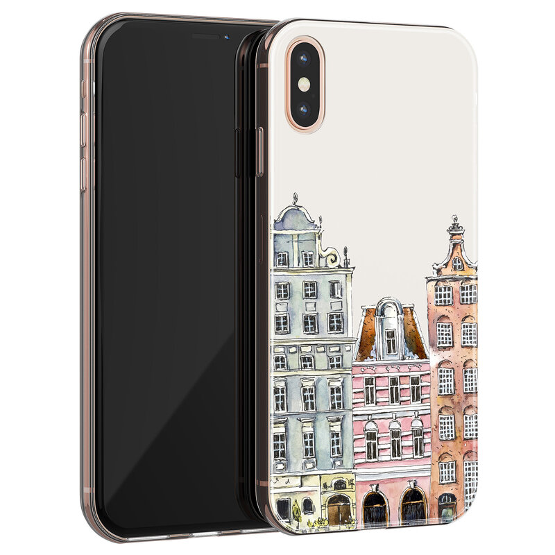 Leuke Telefoonhoesjes iPhone XS Max siliconen hoesje - Grachtenpandjes