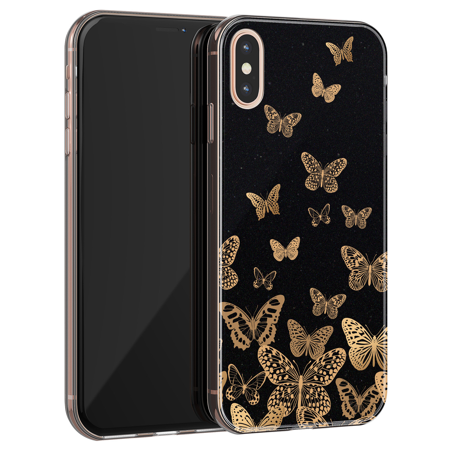 Leuke Telefoonhoesjes iPhone XS Max siliconen hoesje - Vlinders