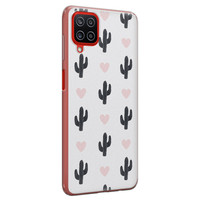 Leuke Telefoonhoesjes Samsung Galaxy A12 siliconen hoesje - Cactus love