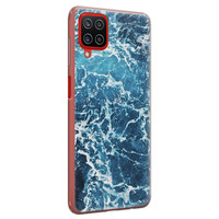 Leuke Telefoonhoesjes Samsung Galaxy A12 siliconen hoesje - Ocean blue