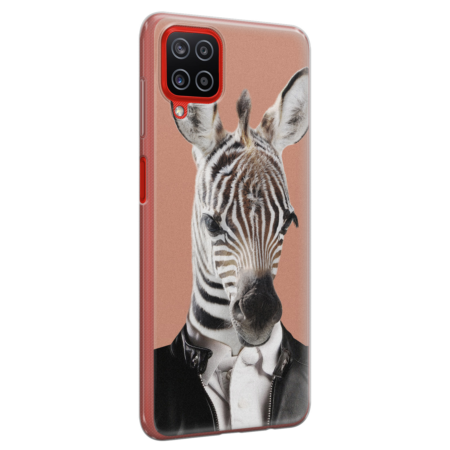 Leuke Telefoonhoesjes Samsung Galaxy A12 siliconen hoesje - Baby zebra