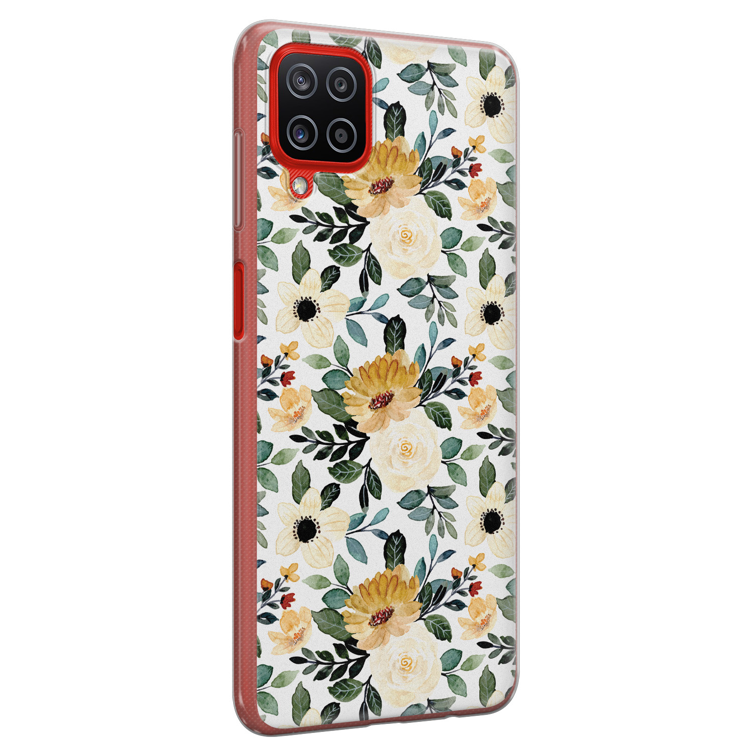 Leuke Telefoonhoesjes Samsung Galaxy A12 siliconen hoesje - Lovely flower